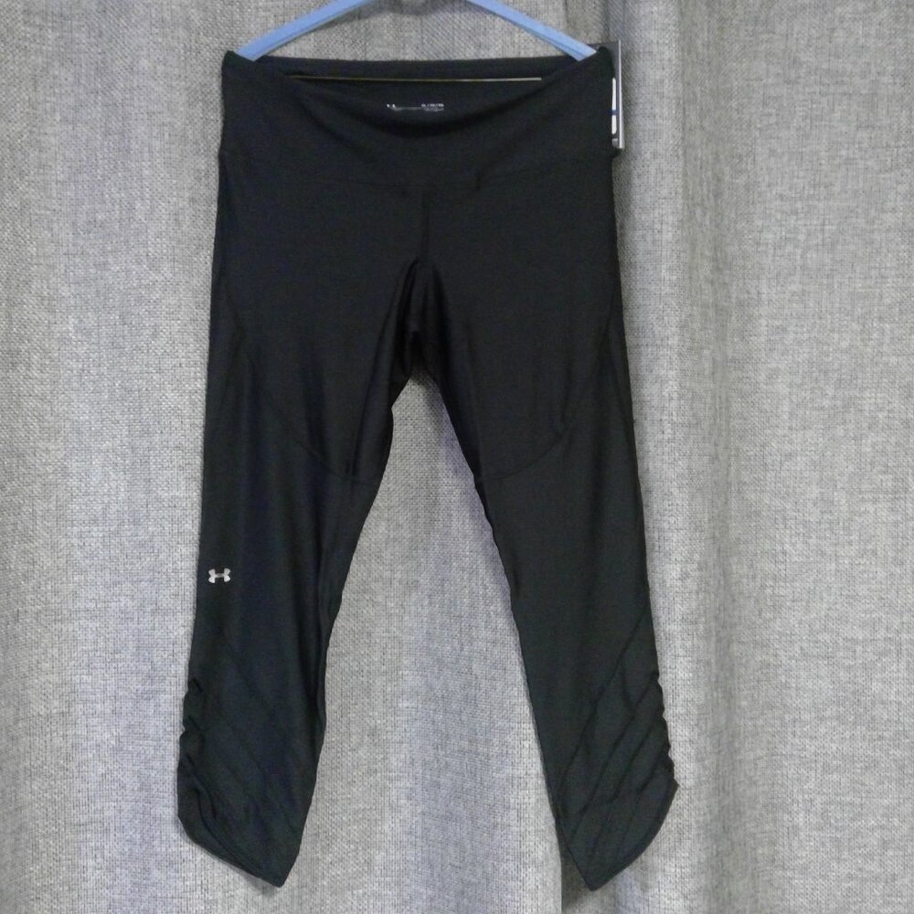 NEW UNDER ARMOUR Women's Heat Gear Ankle Crop Compression Stretch Pants Size XL